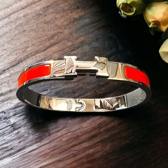 Hermes France Clic H Orange Fruite Bracelet - New without Tags